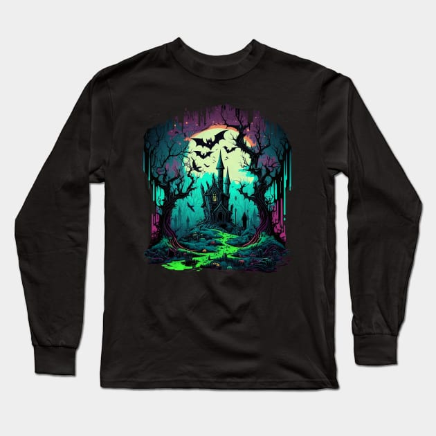 Dark forest path 2 Long Sleeve T-Shirt by ElectricMint